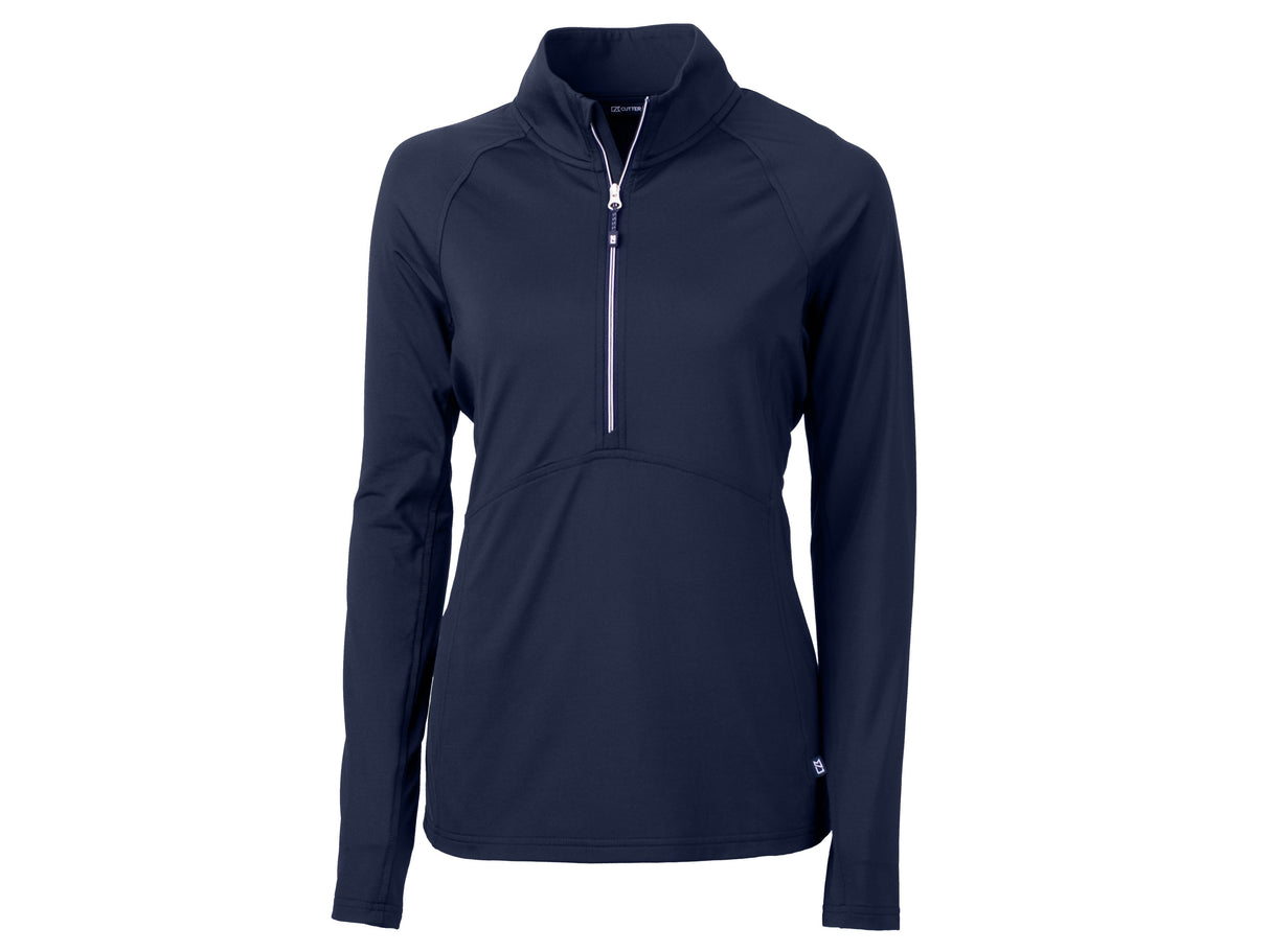 Cutter & Buck Adapt Eco Knit Stretch Recycled Womens Half Zip Pullover Womens Apparel Sweatshirts & Fleece