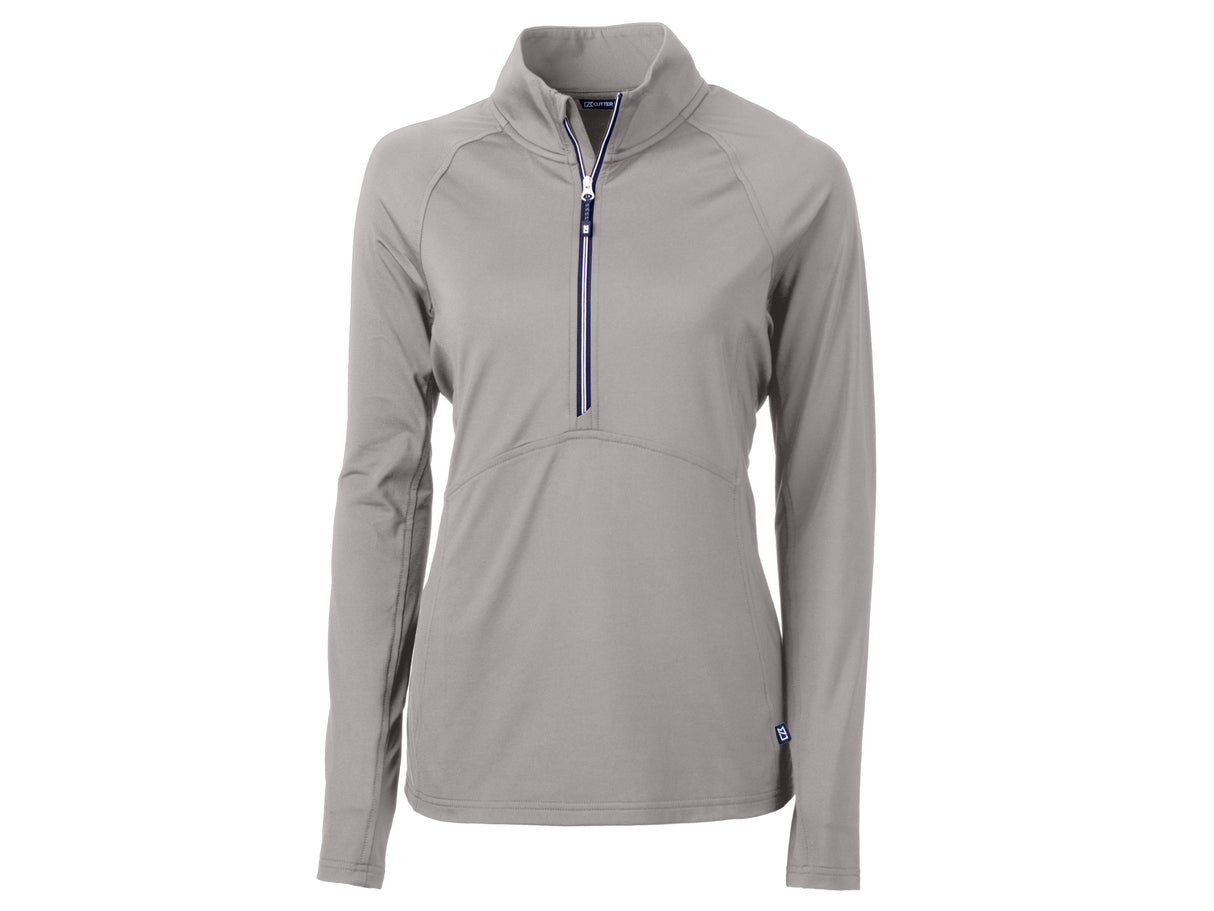 Cutter & Buck Adapt Eco Knit Stretch Recycled Womens Half Zip Pullover Womens Apparel Sweatshirts & Fleece
