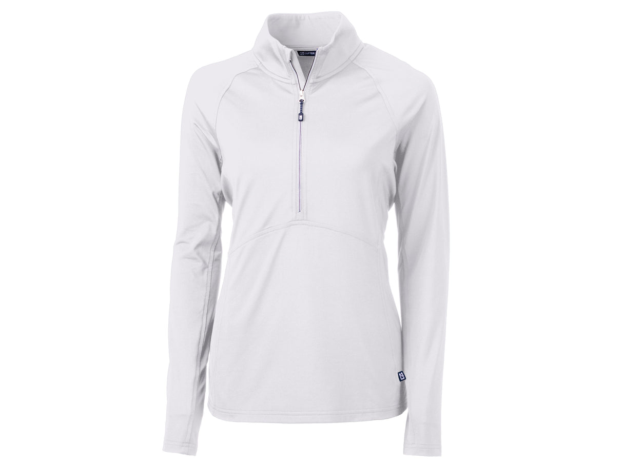 Cutter & Buck Adapt Eco Knit Stretch Recycled Womens Half Zip Pullover Womens Apparel Sweatshirts & Fleece