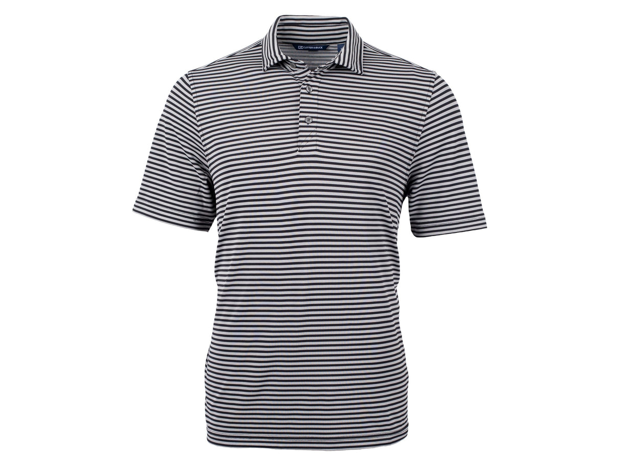 Cutter & Buck Virtue Eco Pique Stripe Recycled Mens Big and Tall Polo Mens Apparel Shirts & Tops