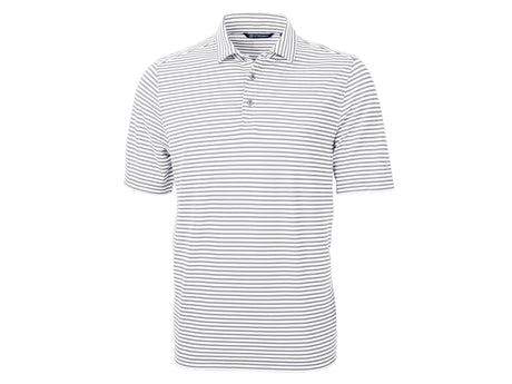 Cutter & Buck Virtue Eco Pique Stripe Recycled Mens Big and Tall Polo Mens Apparel Shirts & Tops