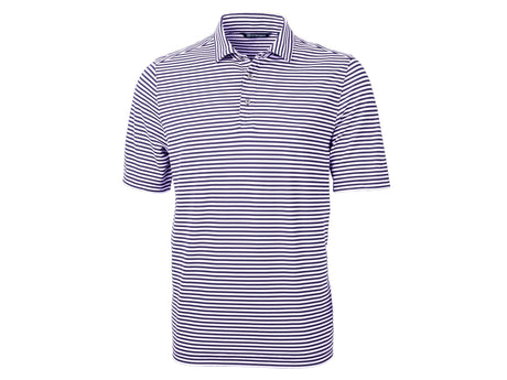 Cutter & Buck Virtue Eco Pique Stripe Recycled Mens Big and Tall Polo Mens Apparel Shirts & Tops