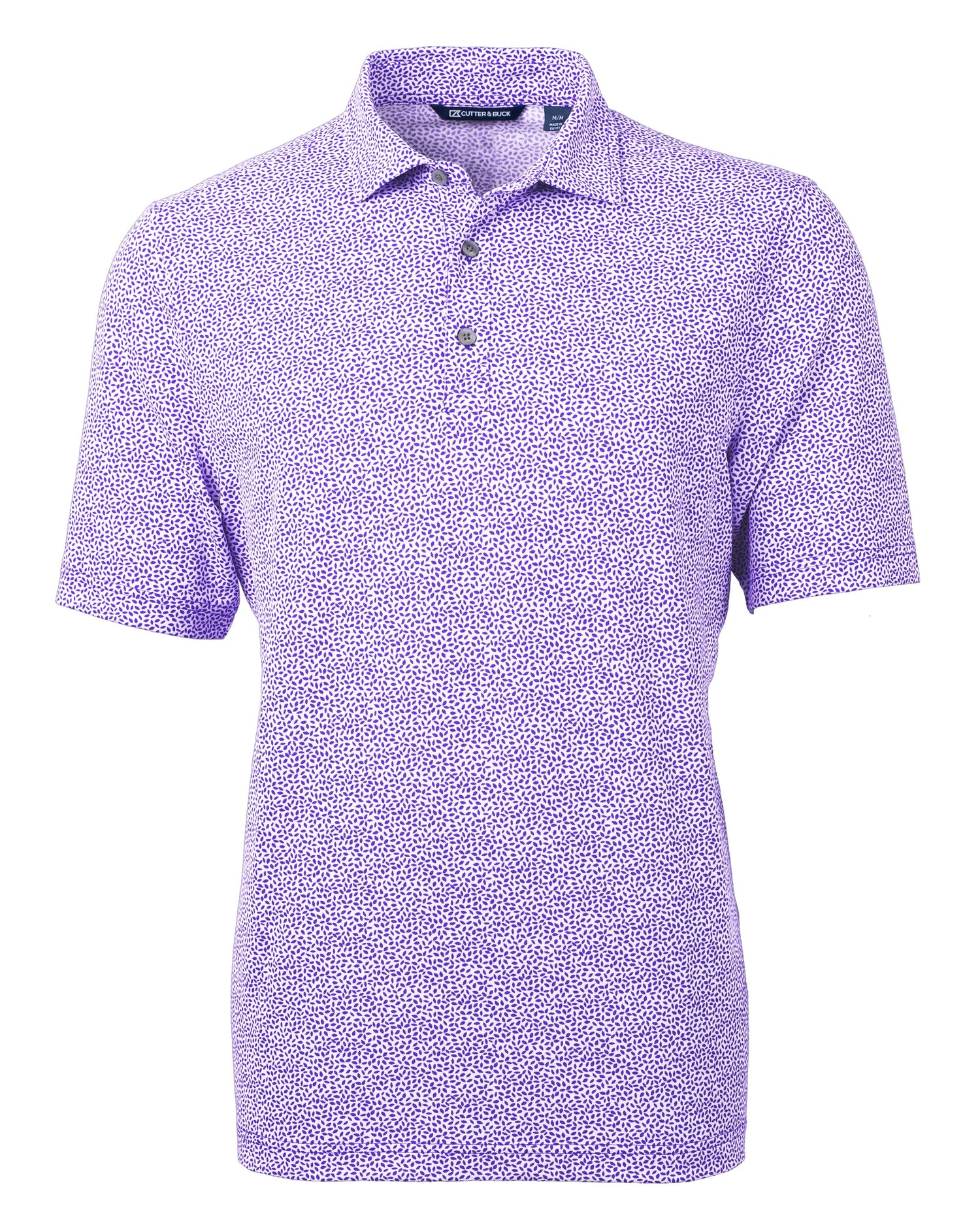 Cutter & Buck Virtue Eco Pique Botanical Print Recycled Mens Polo Cutter & Buck