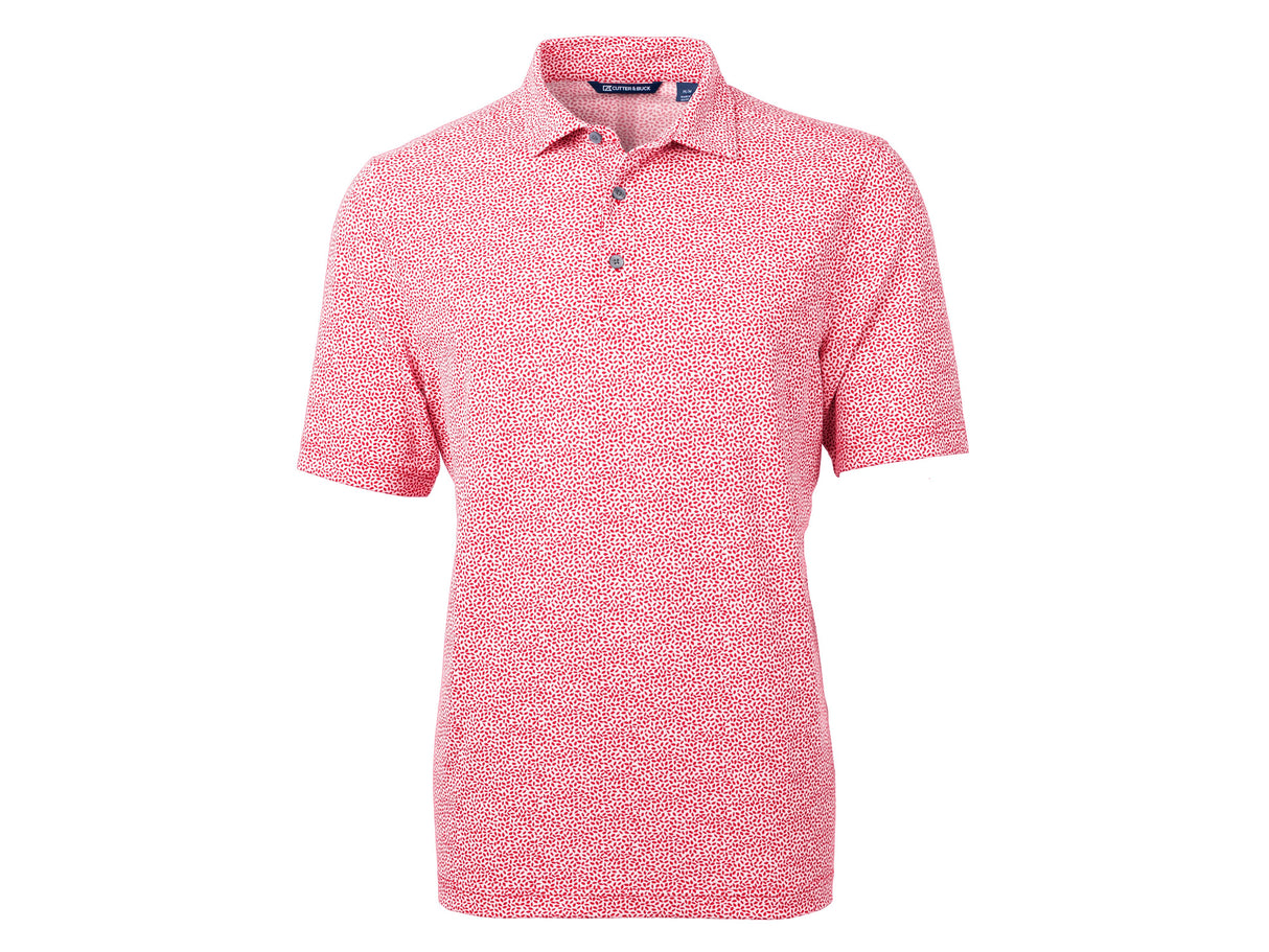Cutter & Buck Virtue Eco Pique Botanical Print Recycled Mens Polo Cutter & Buck