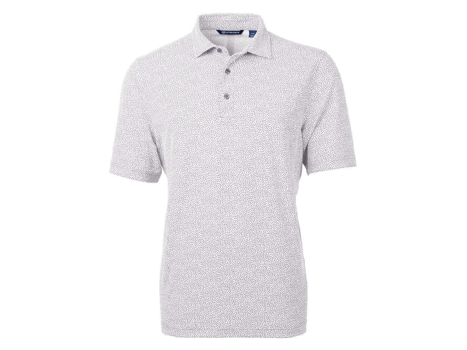 Cutter & Buck Virtue Eco Pique Botanical Print Recycled Mens Polo Cutter & Buck