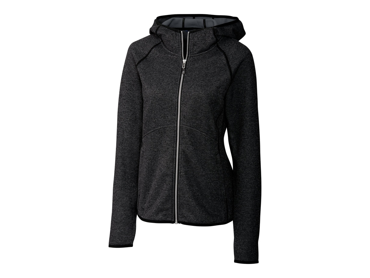 Cutter & Buck Mainsail Sweater-Knit Hoodie Womens Full Zip Jacket Womens Apparel Jackets & Vests