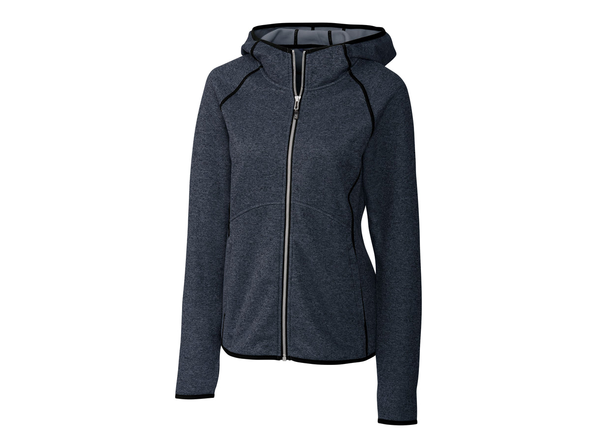 Cutter & Buck Mainsail Sweater-Knit Hoodie Womens Full Zip Jacket Womens Apparel Jackets & Vests