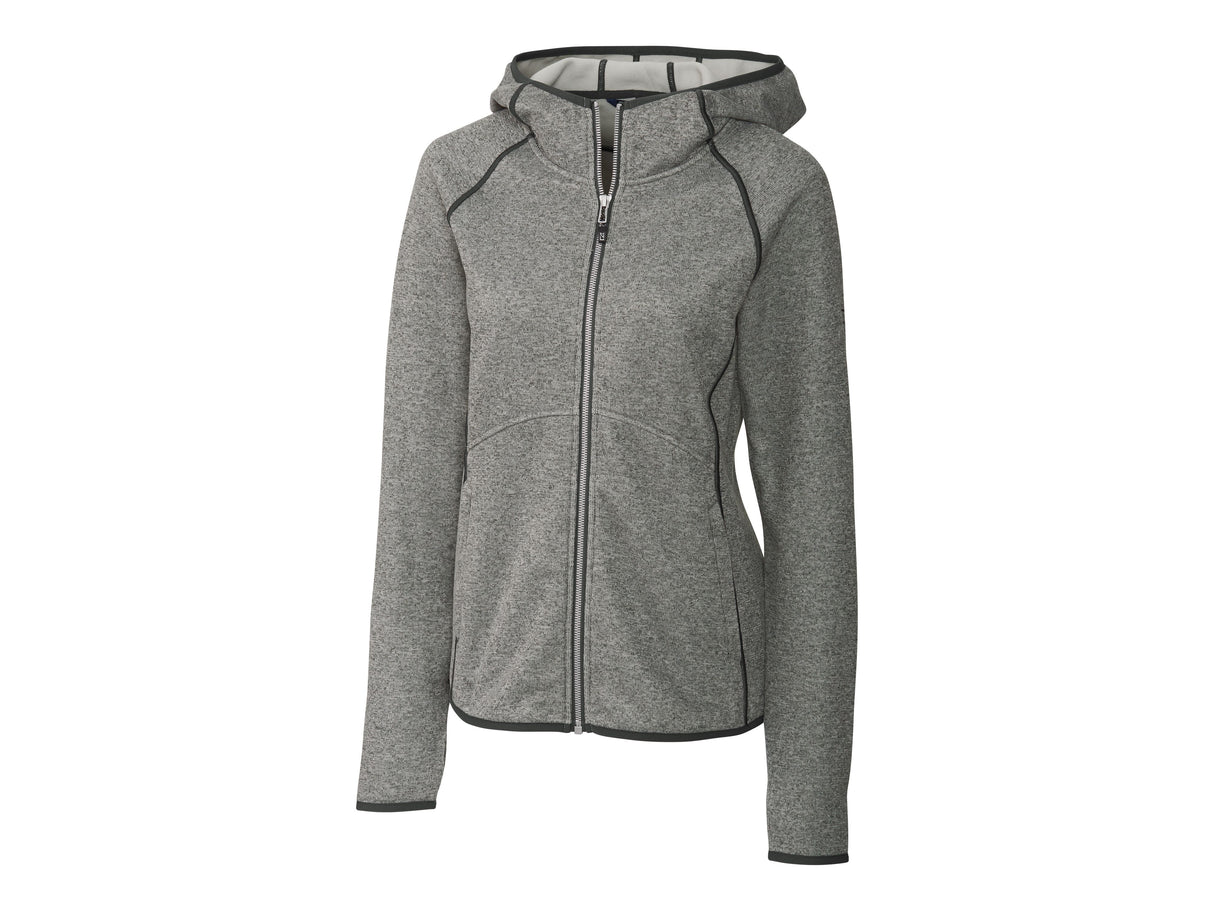 Cutter & Buck Mainsail Sweater-Knit Hoodie Womens Full Zip Jacket Womens Apparel Jackets & Vests