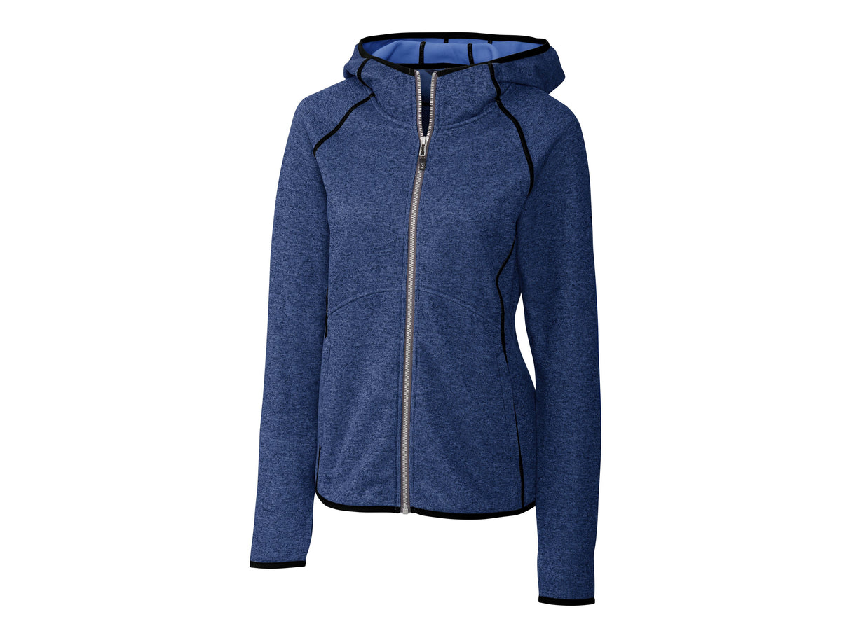 Cutter & Buck Mainsail Sweater-Knit Hoodie Womens Full Zip Jacket Womens Apparel Jackets & Vests
