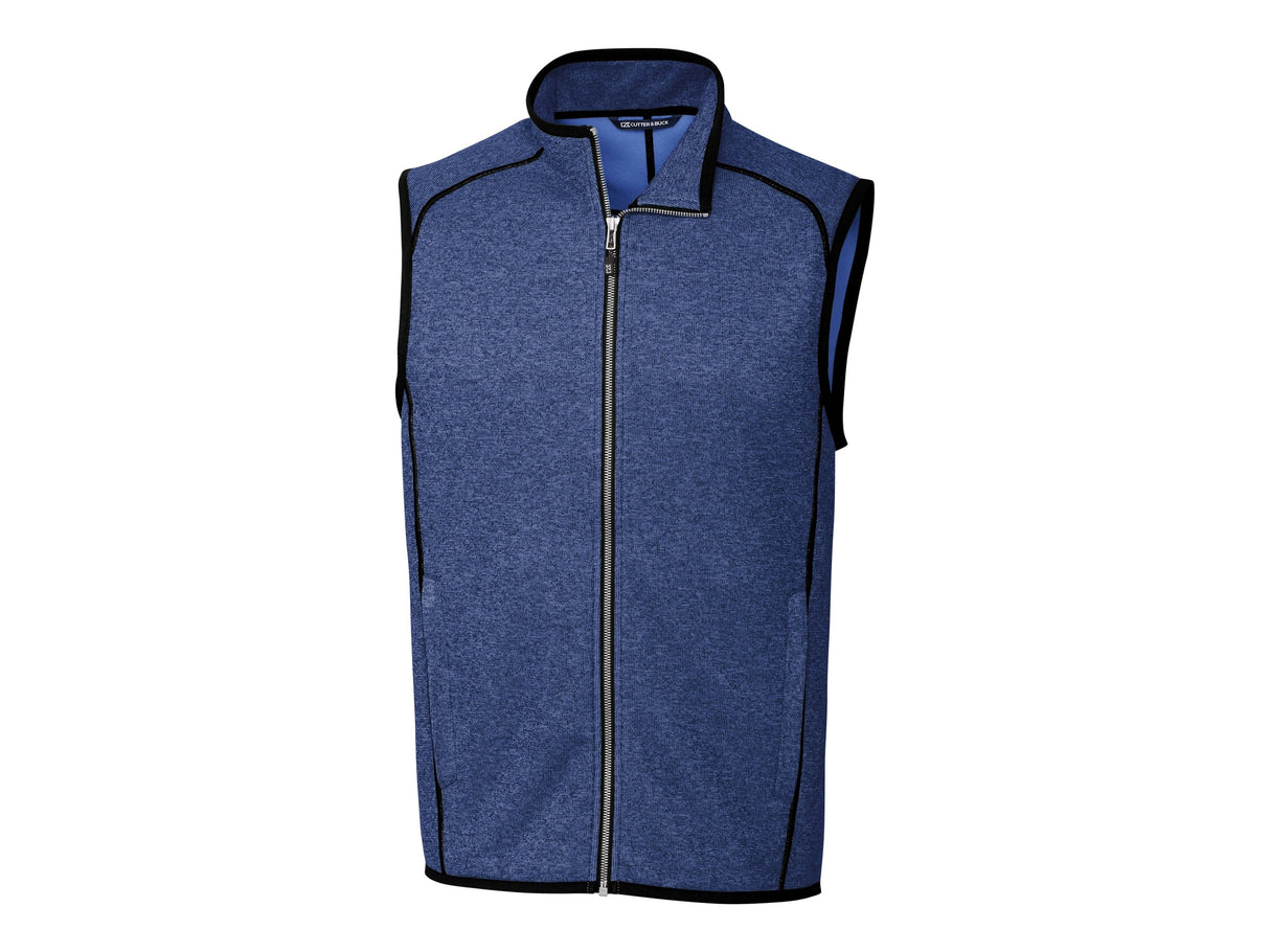 Cutter & Buck Mainsail Sweater-Knit Mens Full Zip Vest Mens Apparel Jackets & Vests