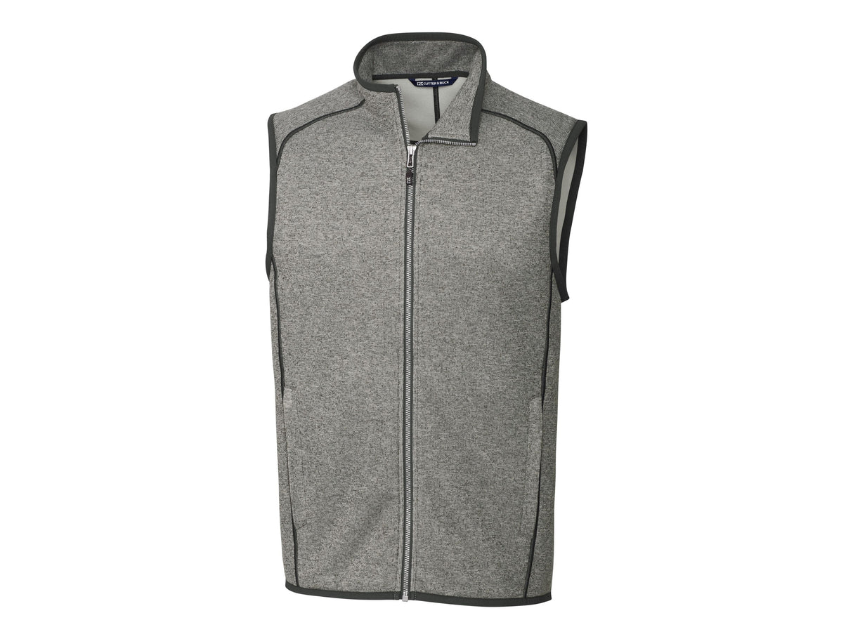 Cutter & Buck Mainsail Sweater-Knit Mens Full Zip Vest Mens Apparel Jackets & Vests