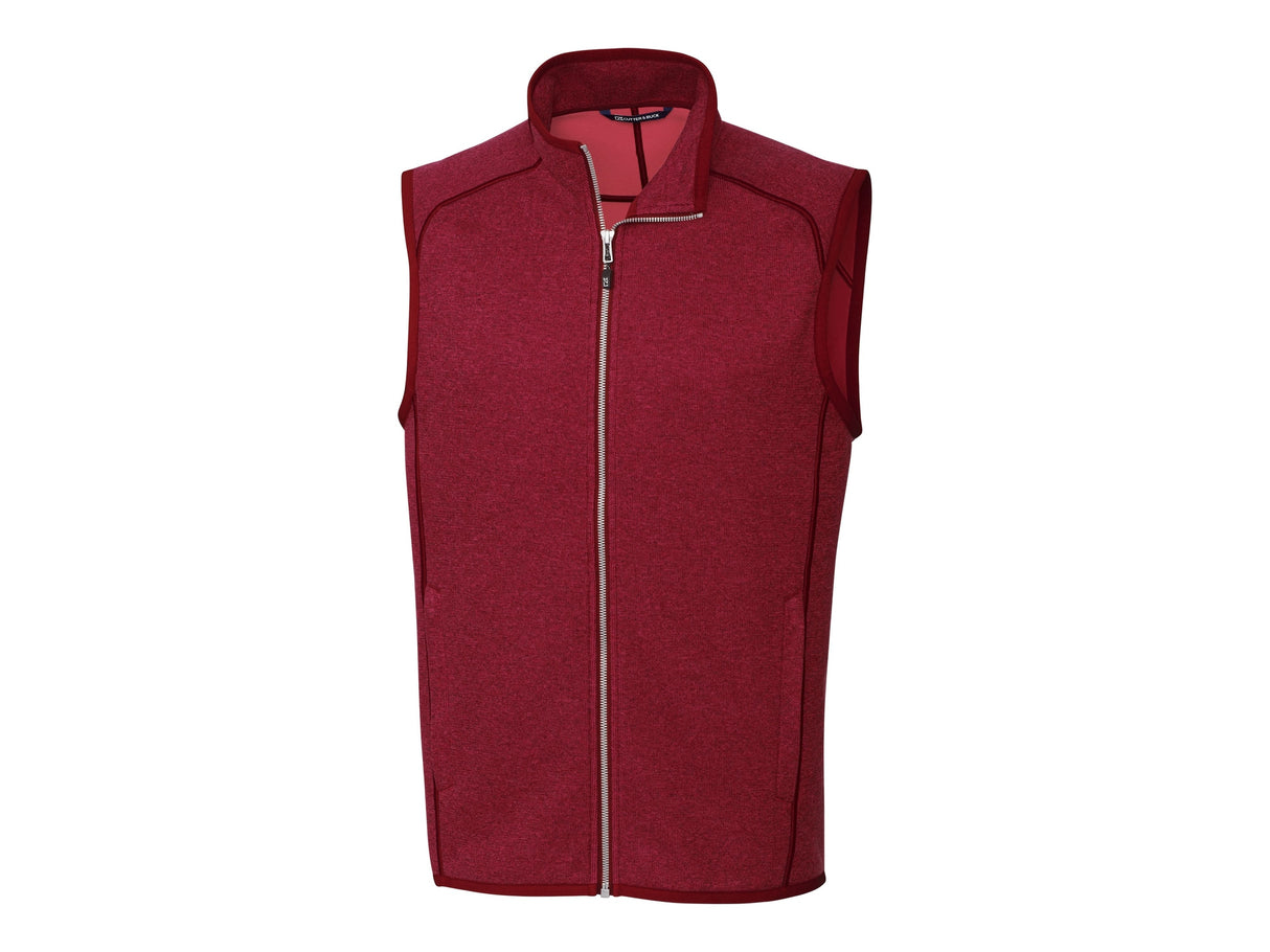 Cutter & Buck Mainsail Sweater-Knit Mens Full Zip Vest Mens Apparel Jackets & Vests