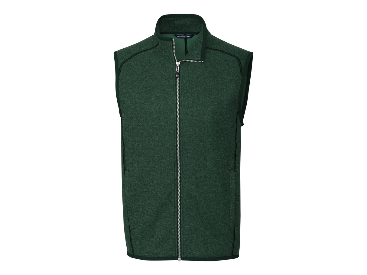 Cutter & Buck Mainsail Sweater-Knit Mens Full Zip Vest Mens Apparel Jackets & Vests
