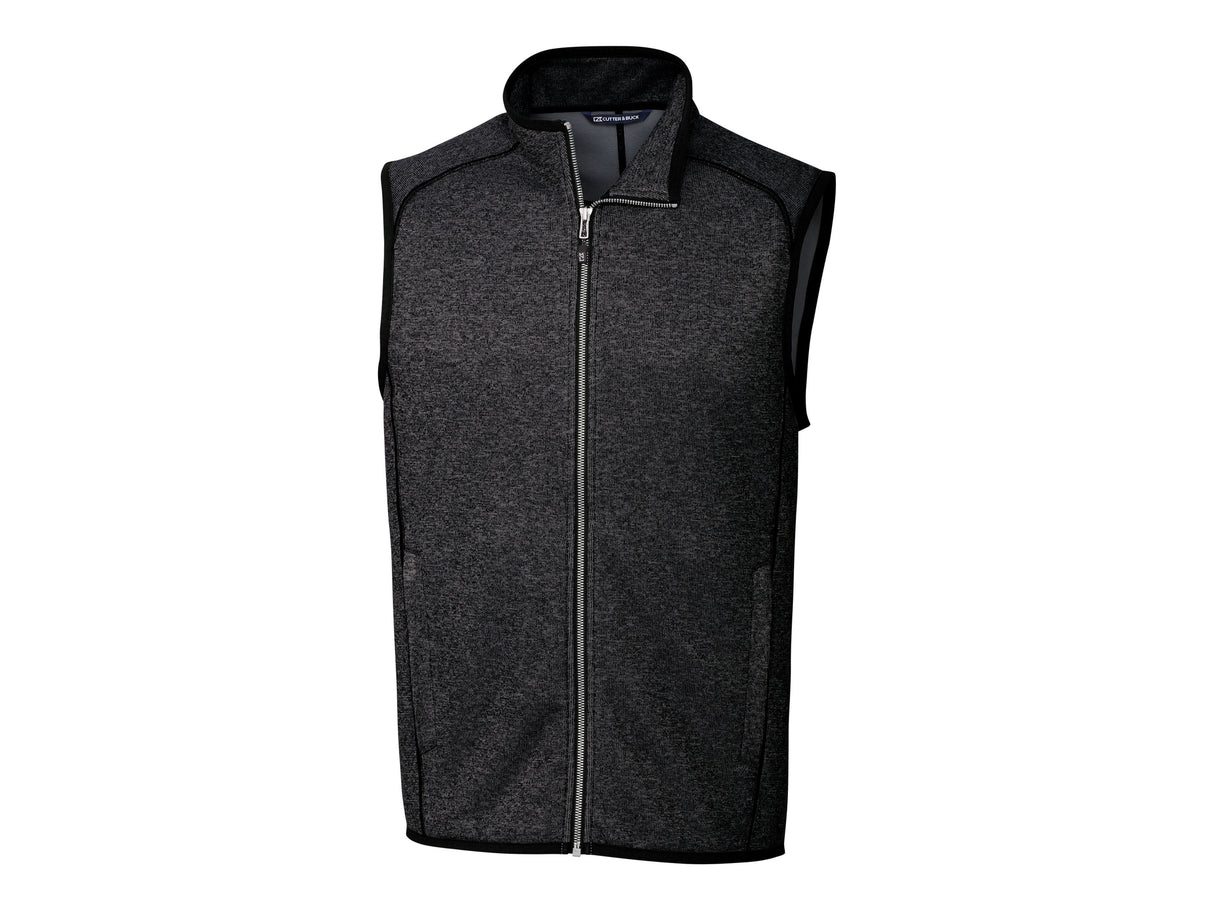 Cutter & Buck Mainsail Sweater-Knit Mens Full Zip Vest Mens Apparel Jackets & Vests