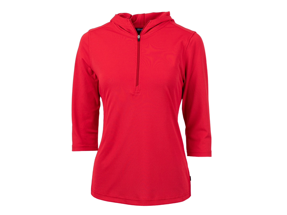 Cutter & Buck Virtue Eco Pique Recycled Half Zip Pullover Womens Hoodie Womens Apparel Sweatshirts & Fleece