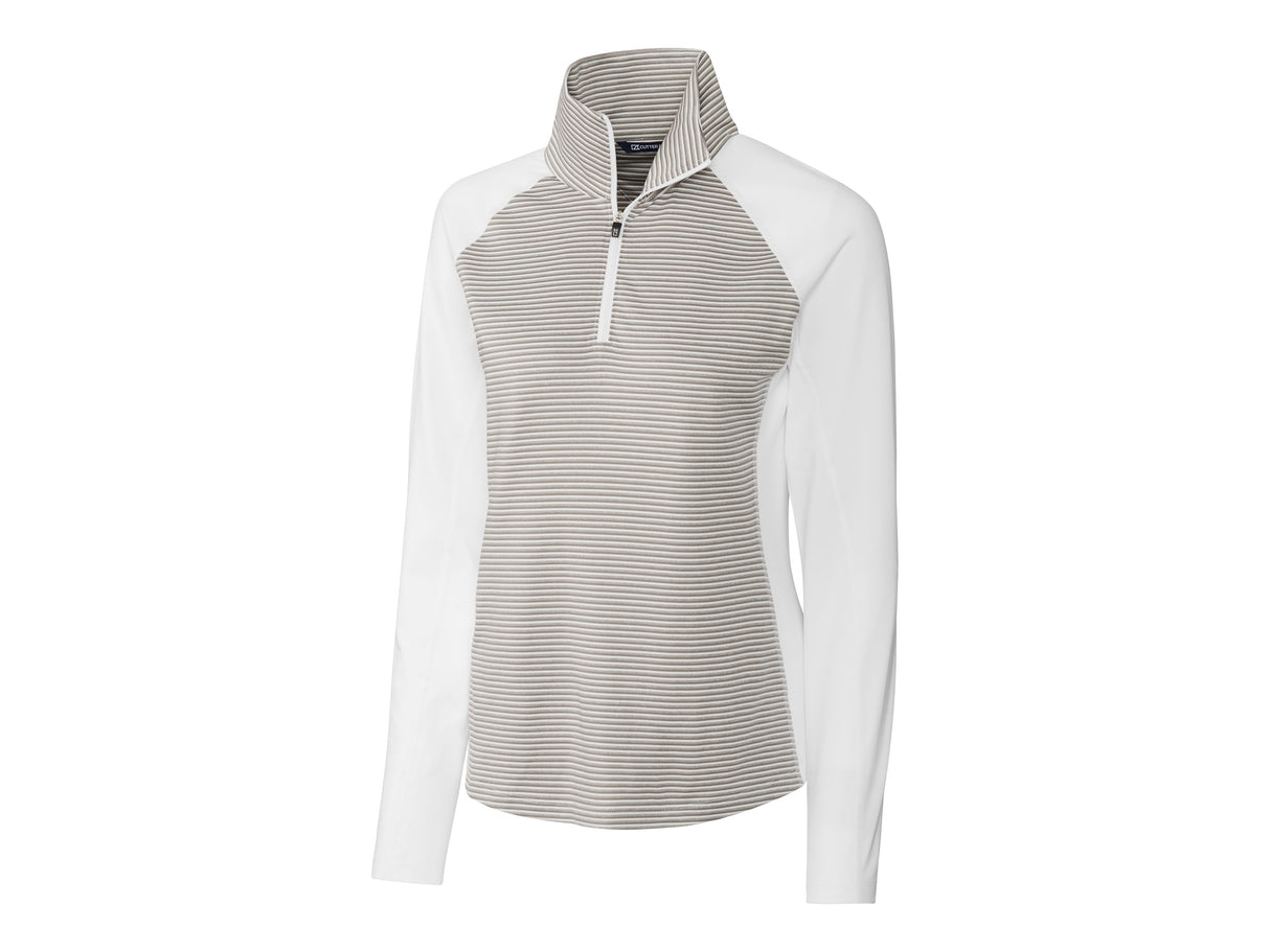 Cutter & Buck Forge Tonal Stripe Stretch Half Zip Womens Top Cutter & Buck