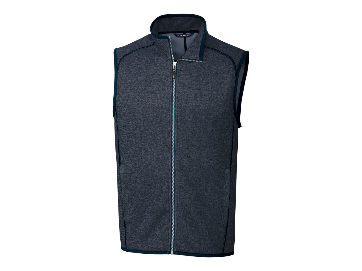 Cutter & Buck Mainsail Sweater-Knit Mens Full Zip Vest Mens Apparel Jackets & Vests