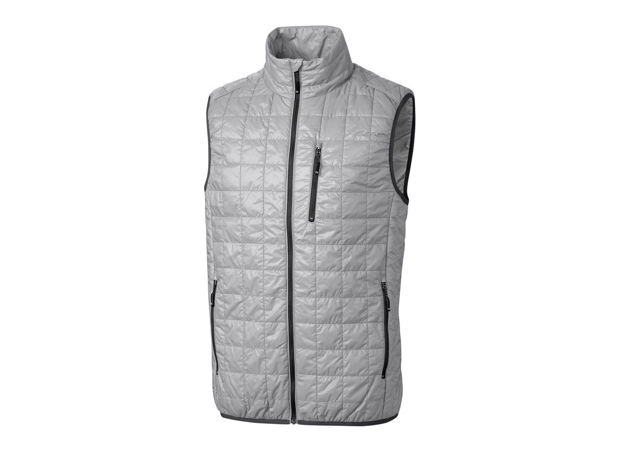 Cutter & Buck Rainier PrimaLoft® Mens Big and Tall Eco Insulated Full Zip Puffer Vest Mens Apparel Jackets & Vests
