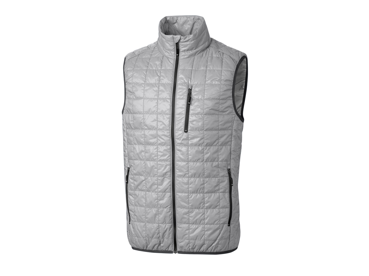 Cutter & Buck Rainier PrimaLoft® Mens Big and Tall Eco Insulated Full Zip Puffer Vest Mens Apparel Jackets & Vests