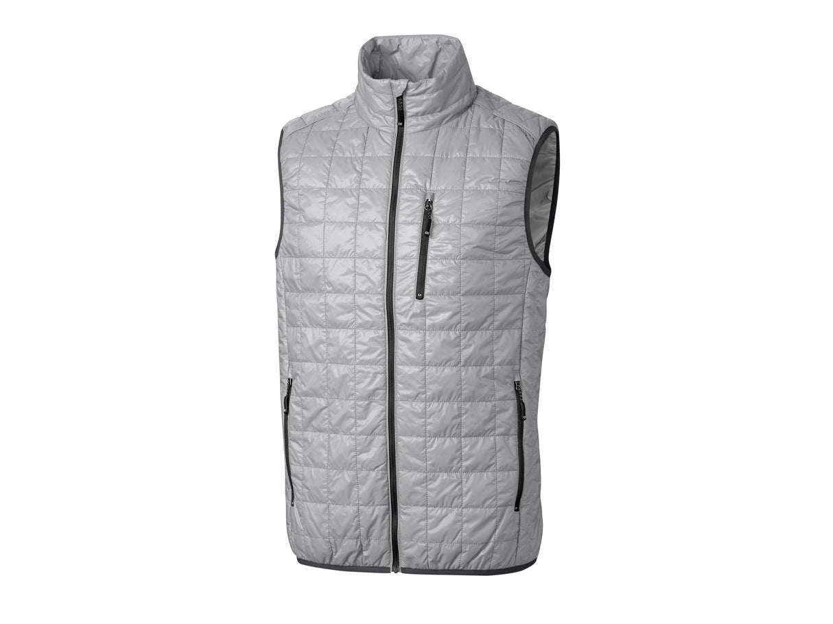 Cutter & Buck Rainier PrimaLoft® Mens Big and Tall Eco Insulated Full Zip Puffer Vest Mens Apparel Jackets & Vests