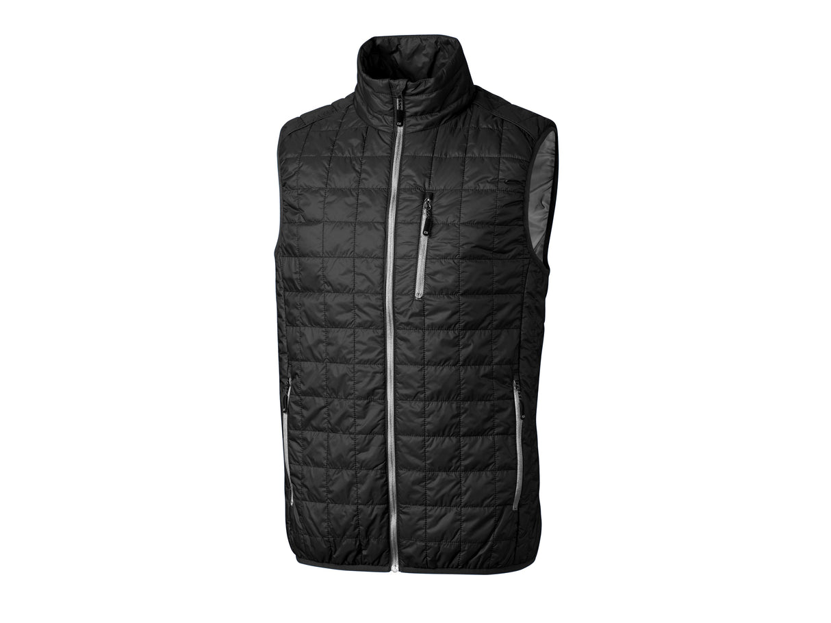 Cutter & Buck Rainier PrimaLoft® Mens Big and Tall Eco Insulated Full Zip Puffer Vest Mens Apparel Jackets & Vests