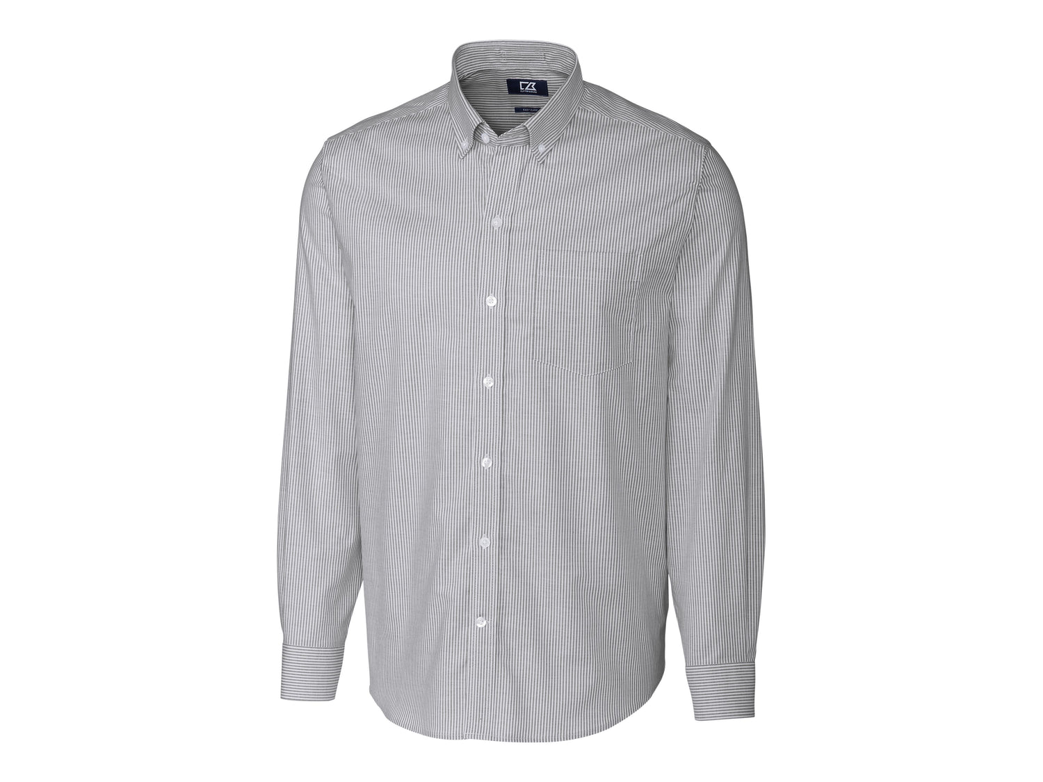 Cutter & Buck Stretch Oxford Stripe Mens Big and Tall Long Sleeve Dress Shirt Mens Apparel Shirts & Tops