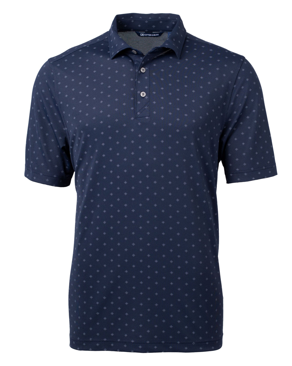 Cutter & Buck Virtue Eco Pique Tile Print Recycled Mens Big & Tall Polo Mens Apparel Shirts & Tops