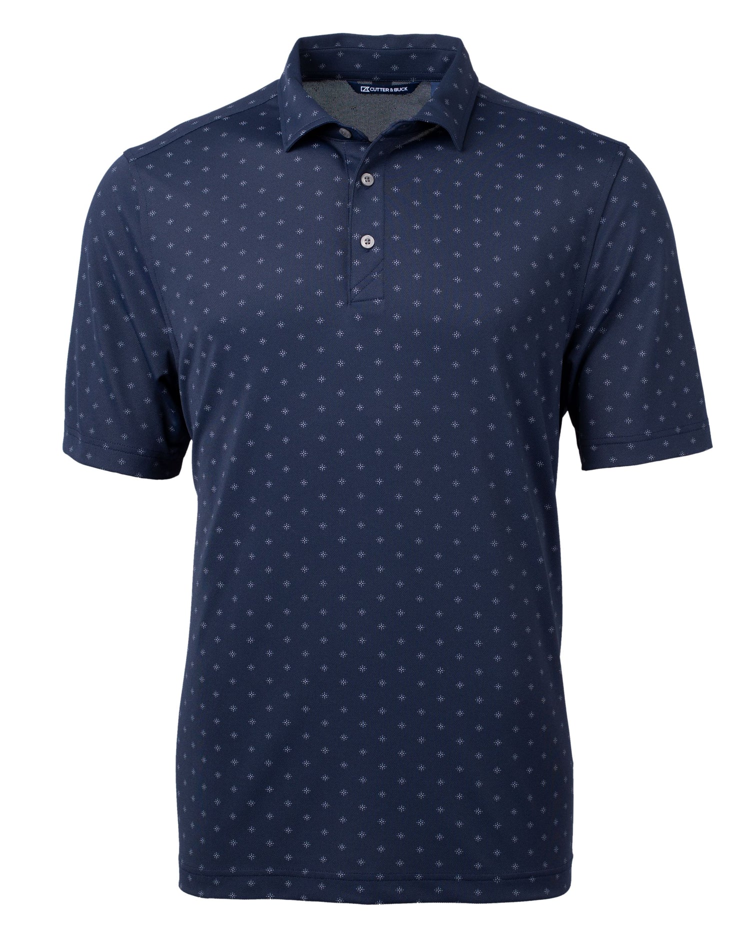 Cutter & Buck Virtue Eco Pique Tile Print Recycled Mens Big & Tall Polo Mens Apparel Shirts & Tops