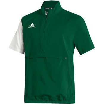 adidas Mens Stadium 1/4 Zip Woven Short Sleeve Golf Top Mens Apparel Shirts & Tops
