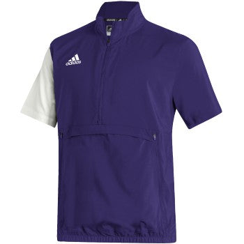 adidas Mens Stadium 1/4 Zip Woven Short Sleeve Golf Top Mens Apparel Shirts & Tops