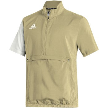 adidas Mens Stadium 1/4 Zip Woven Short Sleeve Golf Top Mens Apparel Shirts & Tops
