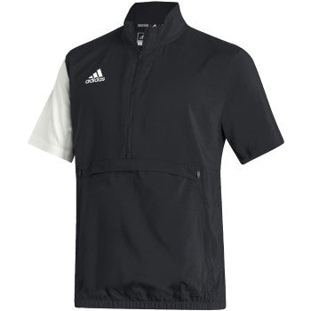adidas Mens Stadium 1/4 Zip Woven Short Sleeve Golf Top Mens Apparel Shirts & Tops