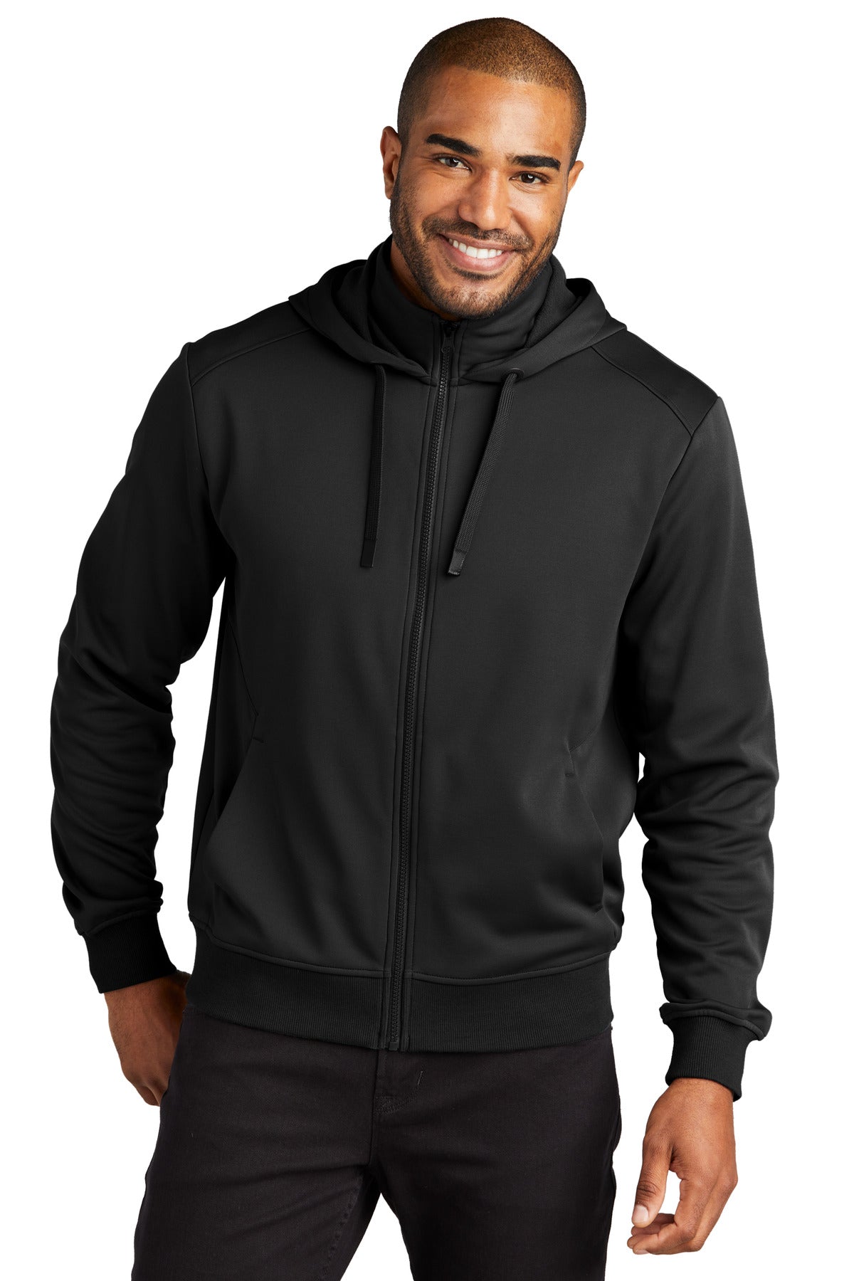 Port Authority Men's Smooth Fleece Hooded Jacket Mens Apparel Sweatshirts & Fleece