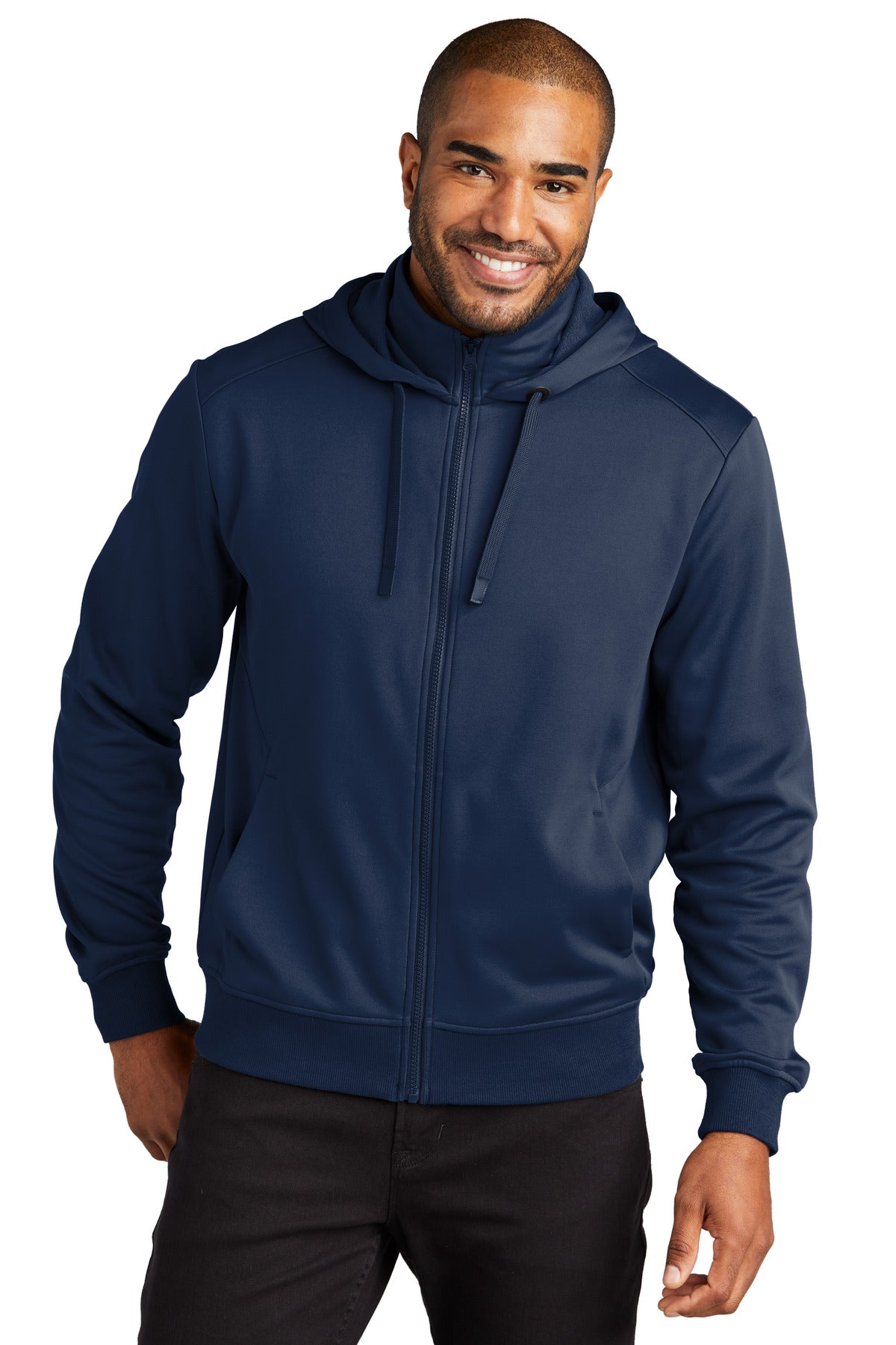 Port Authority Men's Smooth Fleece Hooded Jacket Mens Apparel Sweatshirts & Fleece
