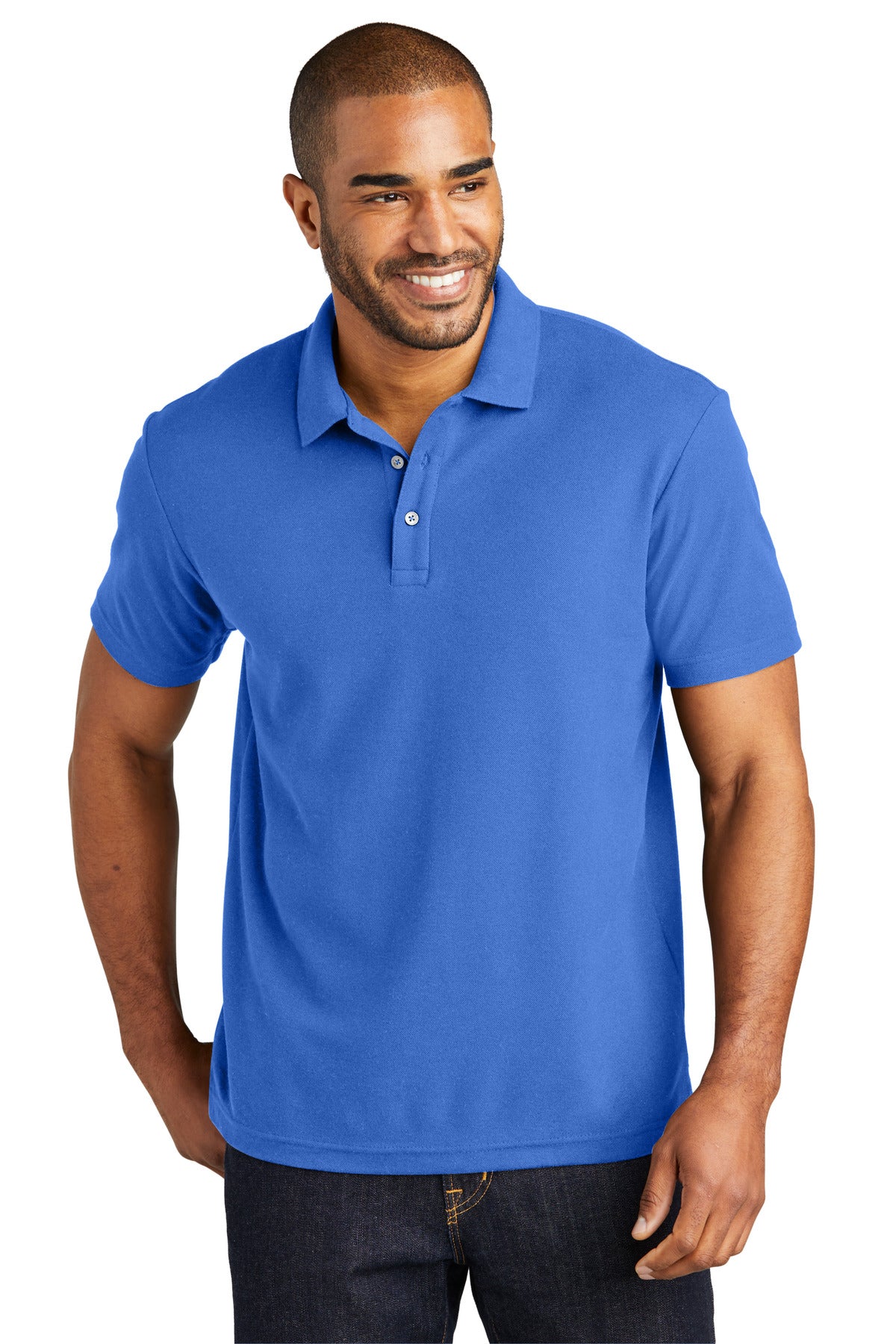 Port Authority Men's C-Free Cotton Blend Pique Polo Mens Apparel Shirts & Tops