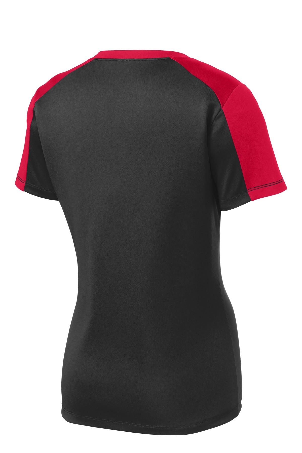 Sport-Tek Women's PosiCharge Competitor Sleeve-Blocked V-Neck Tee LST354