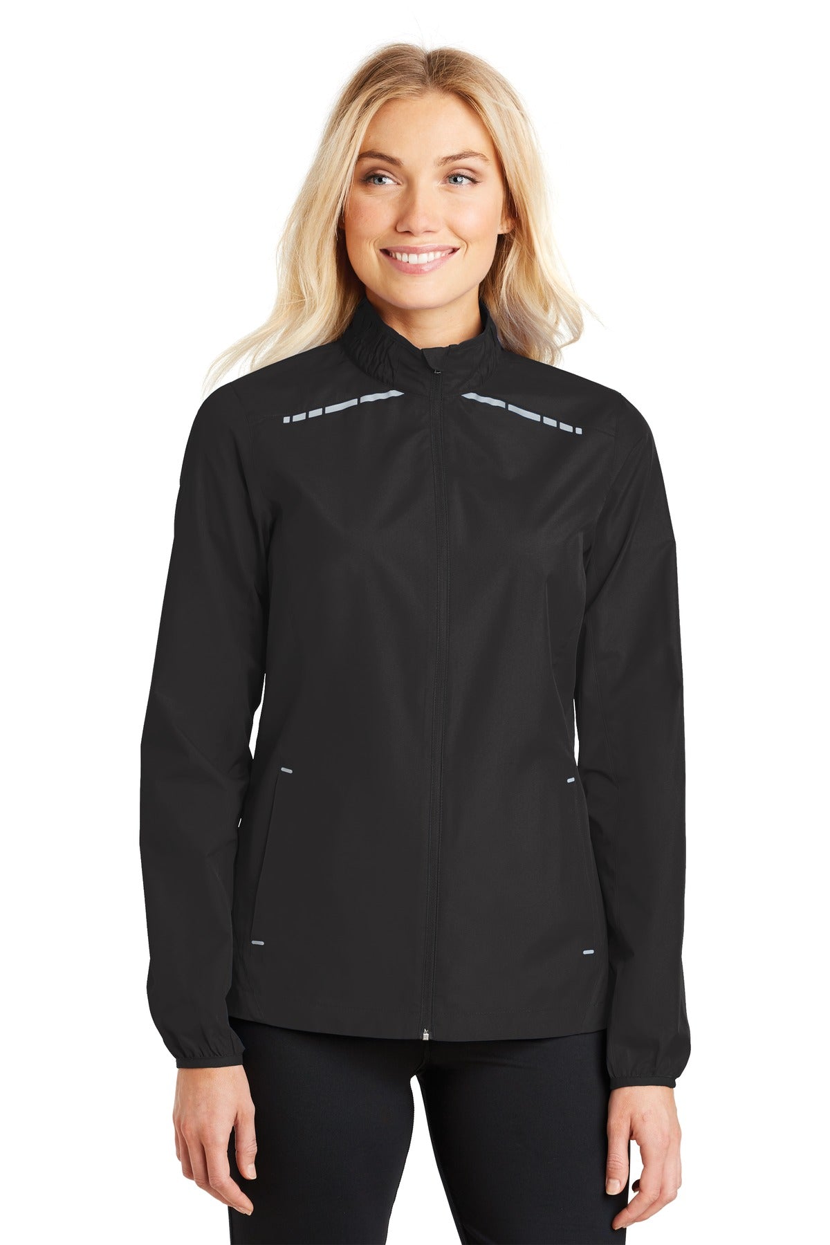 Port Authority Ladies Zephyr Reflective Hit Full-Zip Jacket. L345 Womens Apparel Jackets & Vests