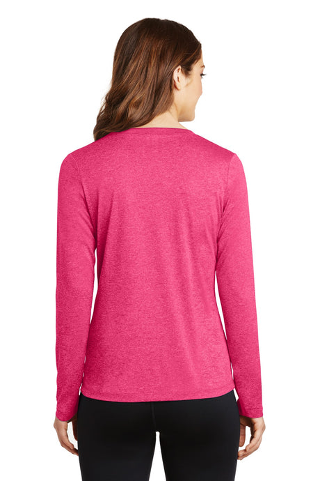 Sport-Tek Women's Long Sleeve Heather Contender V-Neck Tee LST360LS Womens Apparel Shirts & Tops