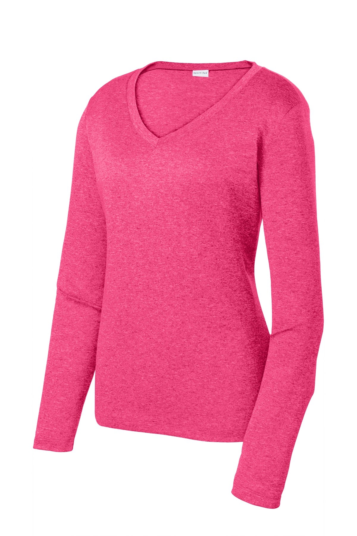 Sport-Tek Women's Long Sleeve Heather Contender V-Neck Tee LST360LS Womens Apparel Shirts & Tops