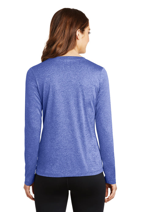 Sport-Tek Women's Long Sleeve Heather Contender V-Neck Tee LST360LS Womens Apparel Shirts & Tops
