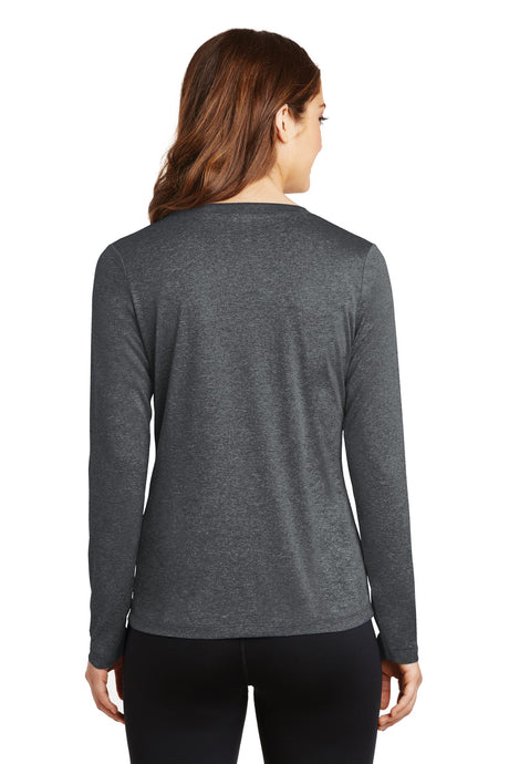Sport-Tek Women's Long Sleeve Heather Contender V-Neck Tee LST360LS Womens Apparel Shirts & Tops