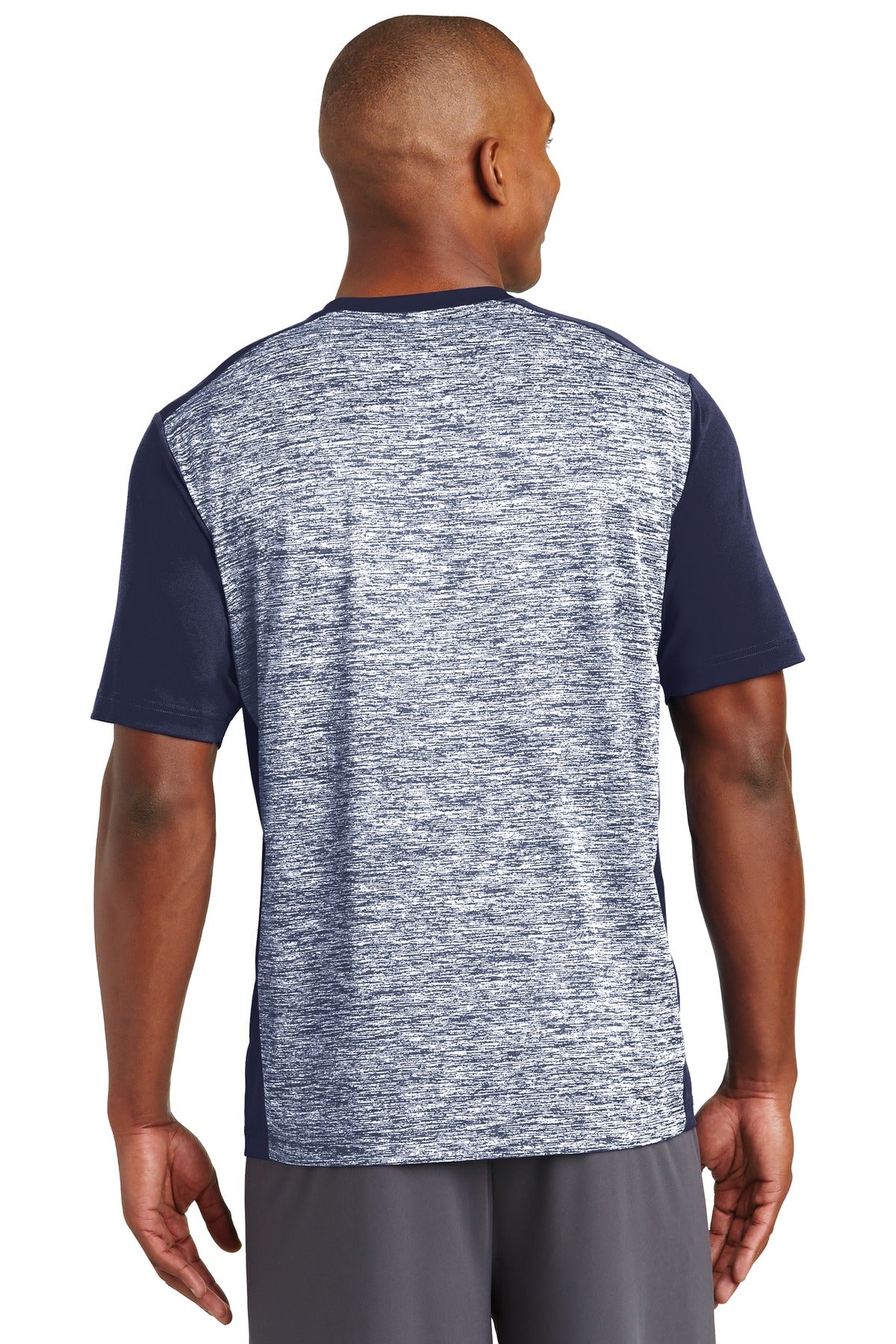 Sport-Tek Men's PosiCharge Electric Heather Colorblock Tee ST395 Mens Apparel Shirts & Tops