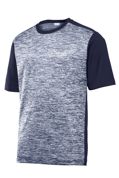 Sport-Tek Men's PosiCharge Electric Heather Colorblock Tee ST395 Mens Apparel Shirts & Tops