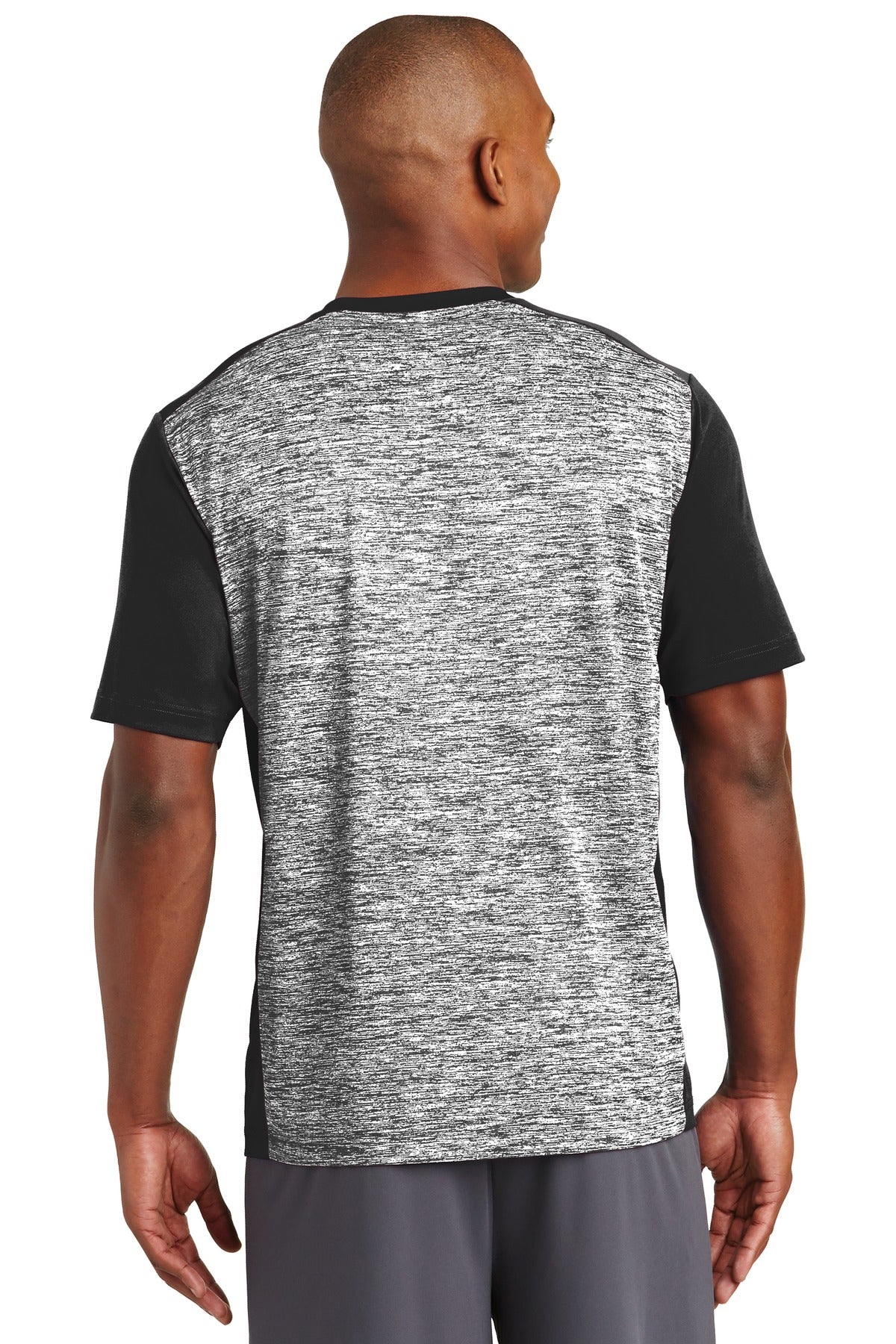 Sport-Tek Men's PosiCharge Electric Heather Colorblock Tee ST395 Mens Apparel Shirts & Tops