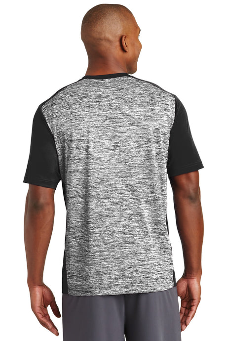 Sport-Tek Men's PosiCharge Electric Heather Colorblock Tee ST395 Mens Apparel Shirts & Tops