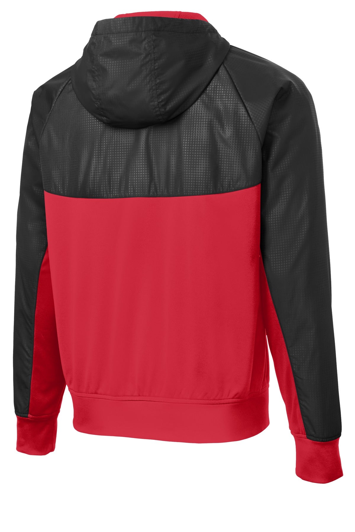 Sport-Tek Men's Embossed Hybrid Full-Zip Hooded Jacket JST50 Mens Apparel Jackets & Vests