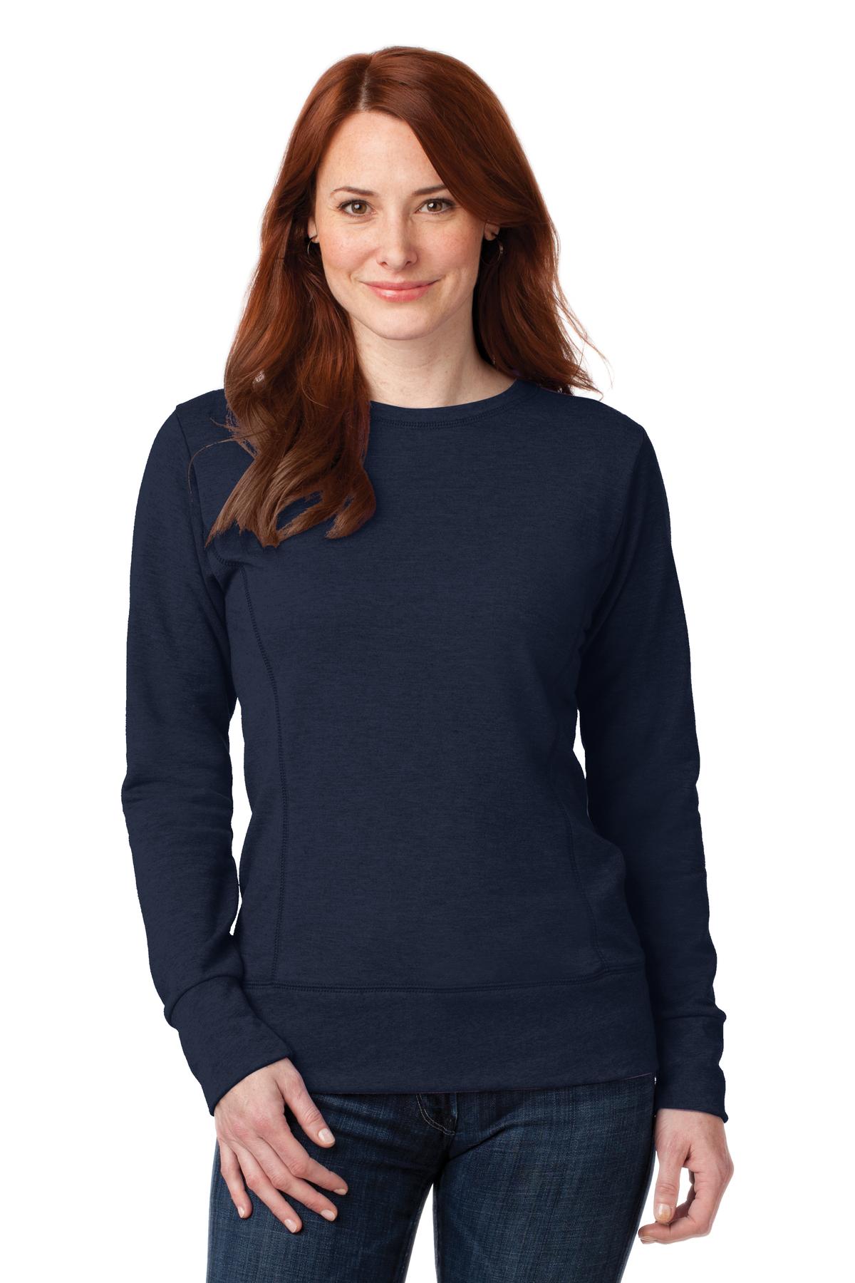 Anvil Ladies French Terry Crewneck Sweatshirt. 72000L Womens Apparel Sweatshirts & Fleece