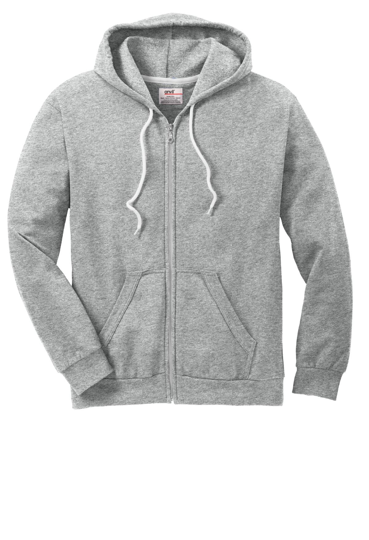 Anvil Full-Zip Hooded Sweatshirt. 71600 Mens Apparel Sweatshirts & Fleece