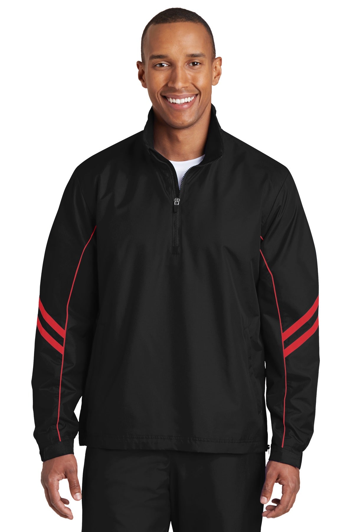 Sport-Tek Men's Shield Ripstop 1/2-Zip Pullover Mens Apparel Jackets & Vests