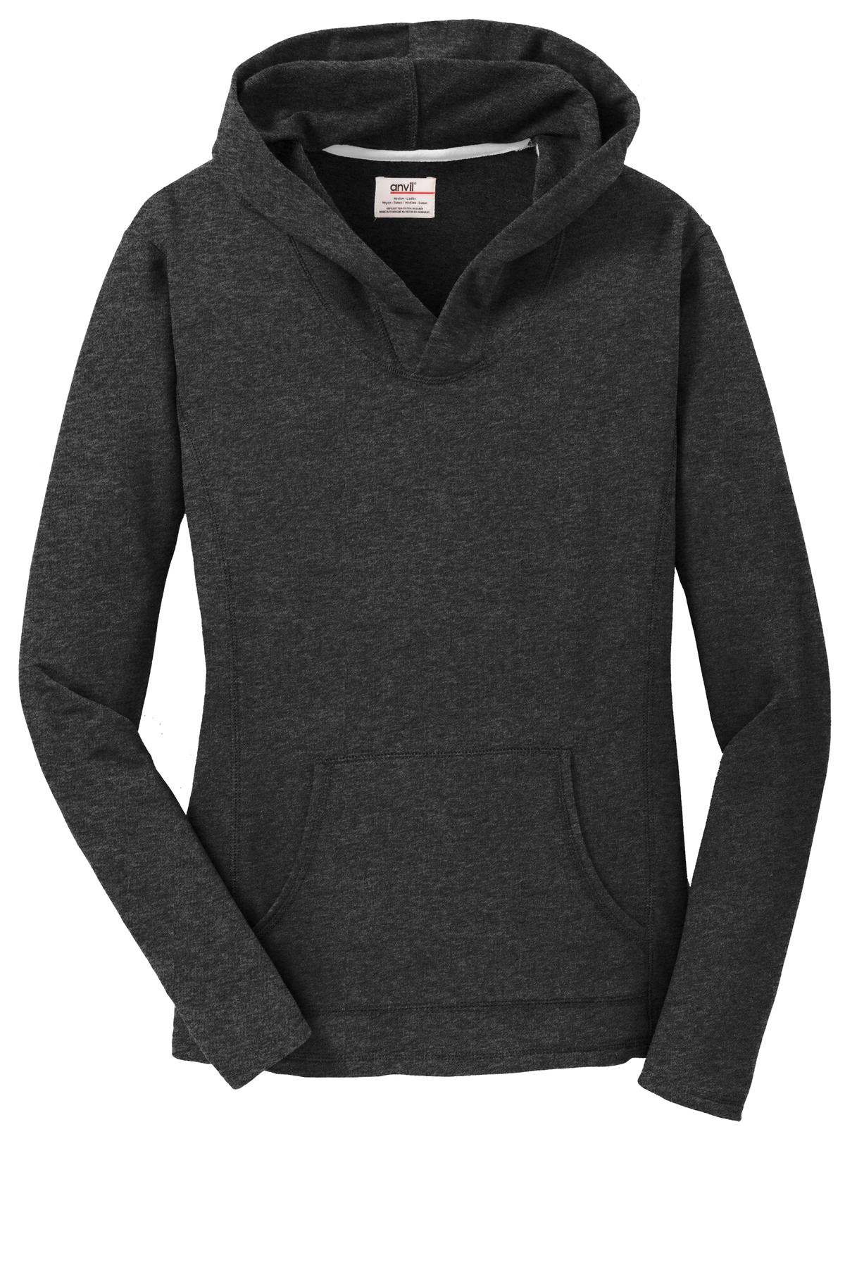 Anvil Ladies French Terry Pullover Hooded Sweatshirt. 72500L Womens Apparel Sweatshirts & Fleece
